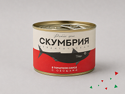 Скумбрия атл с овощ гарн (куски) ТМ Рыбное меню 250 г